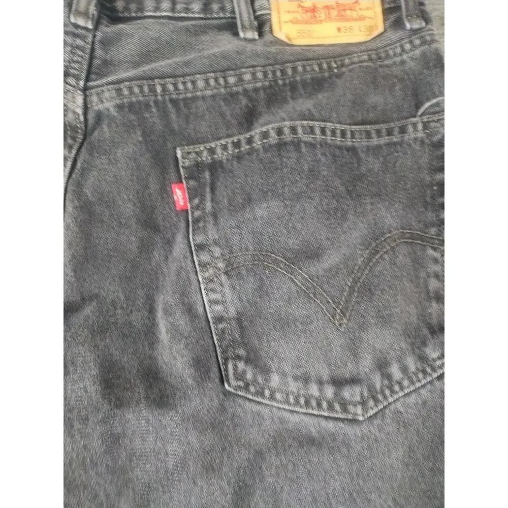 Levi’s 550 Denim Jeans Mens 38x30 Black Relaxed Fit Vintage Y2K